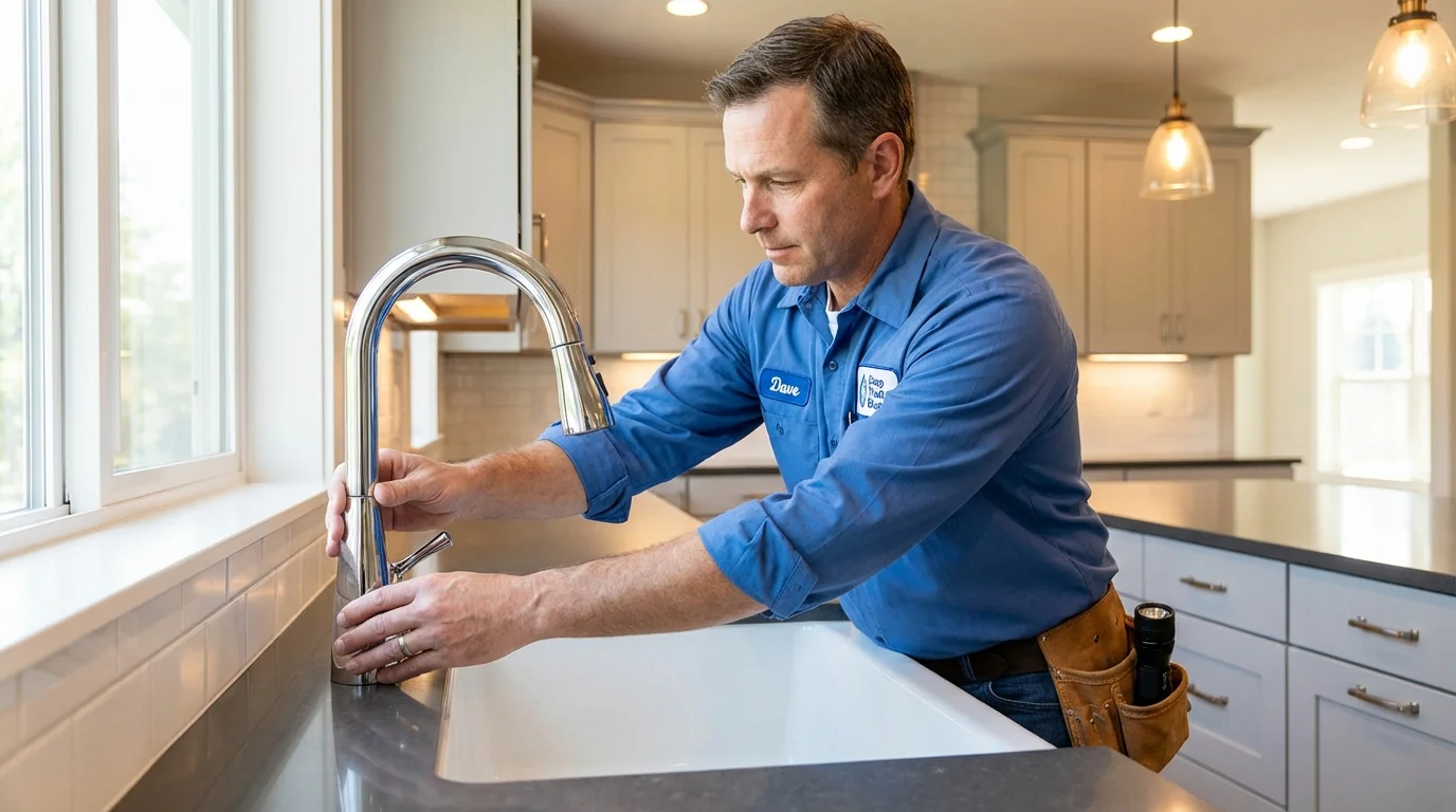 Kitchen faucet installation by Johns Plumbing LLC in Royse City