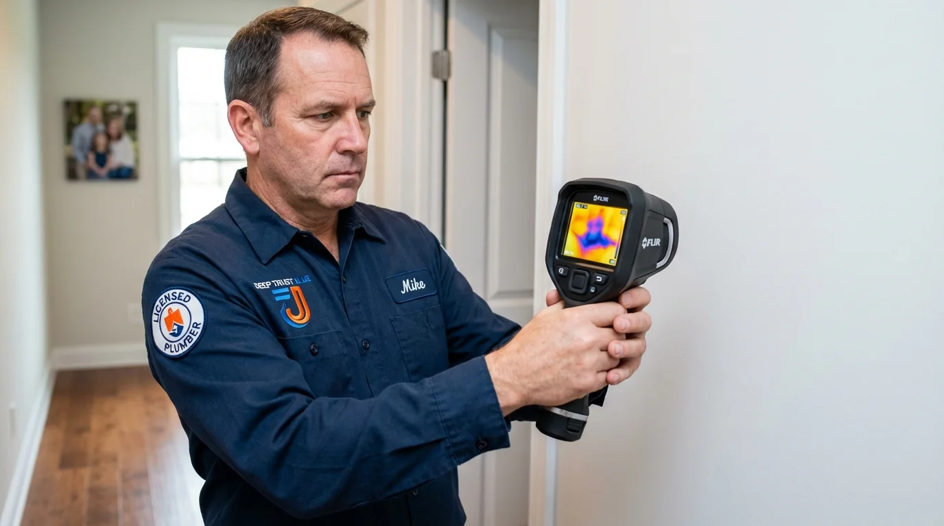 Thermal imaging leak detection by Johns Plumbing LLC in Royse City