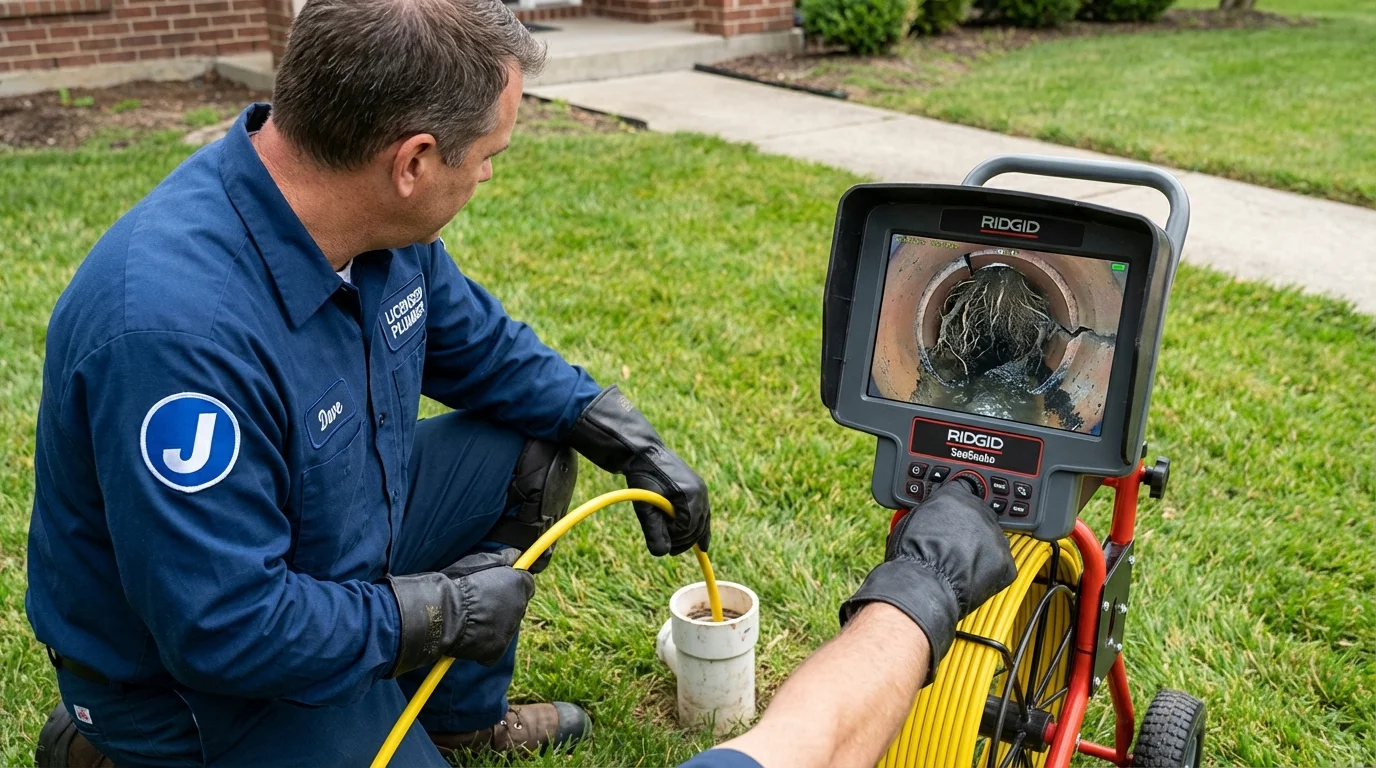 Sewer camera inspection being performed by Johns Plumbing LLC in Royse City
